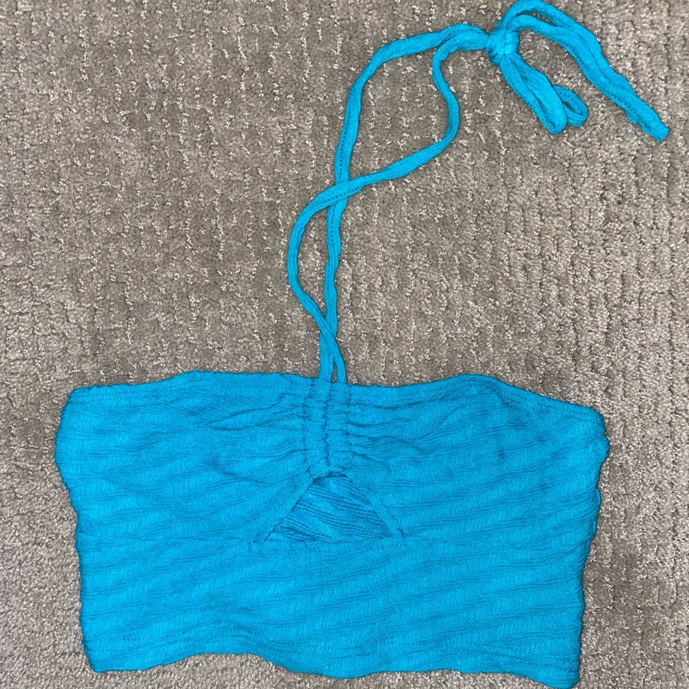 Teal Halter Neck Top